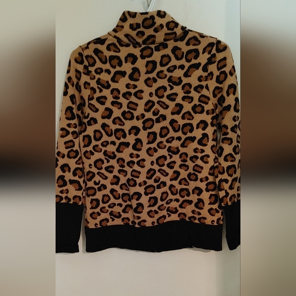 Rachel Zoe leopard print cardigan size extra small NWT - Picture 4 of 8
